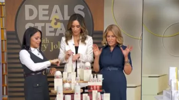 Akris Belted Stretch Cotton Denim Shirtdress worn by Tory Johnson as seen in Good Morning America on  February 26, 2026