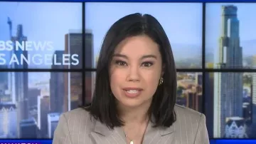 Blazer Sandro Bianchi porté par Jo Ling Kent, vu dans l'émission CBS Mornings le 20 février 2026.
