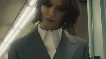 The Beauty 2026 Rebecca Hall Grey Belted Blazer as seen in The Beauty (S01)