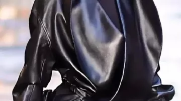 Black Leather Jacket worn by Teyana Taylor in Teyana Taylor steps out in gold lash sunglasses in NYC ❤️‍????