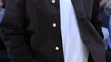 Denim Jacket worn by Novak Djokovic in Djokovic Catches Up With LeBron & Doncic!