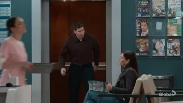 Banana Republic Fleece Zip Sweatshirt worn by Evan Buckley (Oliver Stark) as seen in 9-1-1 (S09E11)