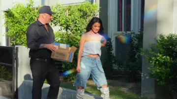 Ramy Brook Liberty Embellished Strapless Shirt worn by Golnesa Gharachedaghi as seen in The Valley: Persian Style (S01E08)