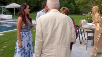 El vestido de L'Agence Annistyn llevado por Kyle Richards como se ve en Las verdaderas amas de casa de Beverly Hills (S15E11)