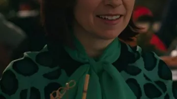 Elsbeth Season 3 Carrie Preston Dot Jacquard Crop Cardigan