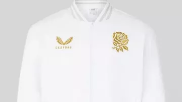 England Rugby White Bomber Jacket
