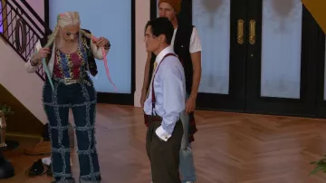 Karlea Williams Square Jeans worn by Plane Jane as seen in House of Villains (S03E01)