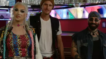 Akira Team Player Patch Varsity Jacket worn by Plane Jane as seen in House of Villains (S03E01)