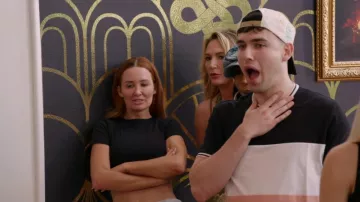 Celio Men Colourblocked Printed Round Neck Cotton T Shirt worn by Plane Jane as seen in House of Villains (S03E02)