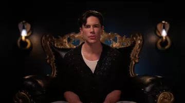 Cardigan à manches courtes en maille ouverte All Saints Loire porté par Tom Sandoval tel que vu dans House of Villains (S03E02)