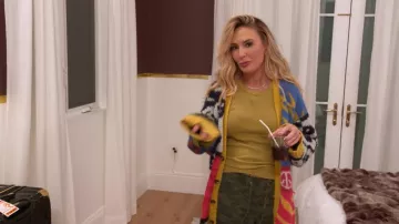 Mother Mixed Print Long Cardigan worn by Kate Chastain as seen in House of Villains (S03E03)