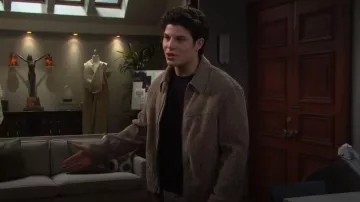 Veste Jacquard texturée Zara portée par RJ Forrester (Brayan Nicoletti) telle que vue dans The Bold and the Beautiful le 26 février 2026