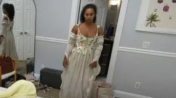 Corsé Scarlet Darkness que lleva Mia Calabrese en Summer House (S10E05)