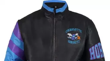Veste en cuir vintage des années 90 des Charlotte Hornets en #vintage #90s #charlotte #hornets #starter #jacket #jcole #stephencurry #nba #ebay #buy #shorts #buy