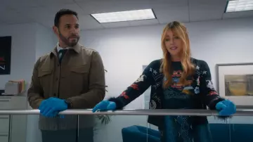Theory River Jacket in Neoteric Twill in Beige worn by Adam Karadec (Daniel Sunjata) as seen in High Potential (S02E13)