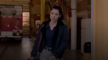 J Brand Lana Jacket worn by Violet Mikami (Hanako Greensmith) as seen in Chicago Fire (S14E10)