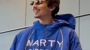Timothee Chalamet Marty Supreme Japan Jacket of Marty (Timothée Chalamet) in Marty Supreme