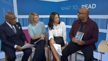 Veste zippée Karl Lagerfeld portée par Kwame Alexander telle que vue dans Today le 4 mars 2026