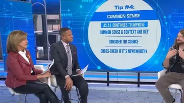 Veste signature en cuir™ liquide Clara Sunwoo portée par Hoda Kotb, vue dans Today le 4 mars 2026