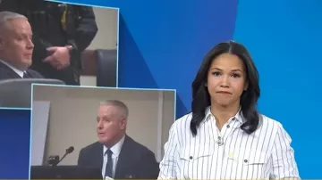 Camise rayée Veronica Beard Saku portée par Laura Jarrett, telle que vue dans Today le 4 mars 2026