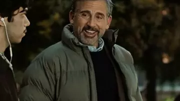 Rooster 2026 Greg Russo Puffer Jacket worn by Greg Russo (Steve Carell) as seen in Rooster (S01E10)