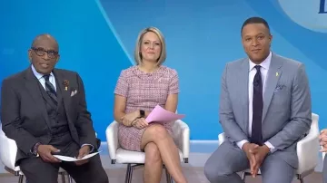 Robe Tweed à manches courtes Eliza J portée par Dylan Dreyer telle que vue dans Today le 9 mars 2026