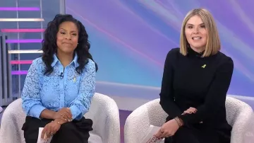 Ann Taylor Lace Shirt worn by Sheinelle Jones as seen in Today with Jenna & Sheinelle  on March 9, 2026
