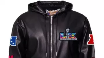 Super Bowl 2026 Vegan Leather Hooded Jacket