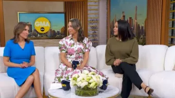 Ted Baker Violet Floral Cotton Midi Shirtdress worn by Ginger Zee as seen in Good Morning America on March 10, 2026