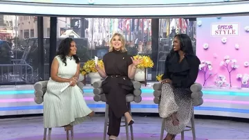 Ann Taylor Ribbed Mock Neck Sweater Dress worn by Sheinelle Jones as seen in Today with Jenna & Sheinelle  on March 10, 2026