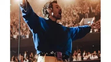 Harry Styles Una noche en Manchester Sudadera azul en Harry Styles - Satélite (En directo desde One Night Only in New York)