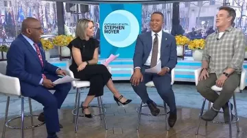 Gal Meets Glam Collection Combinaison à manches Flutter Sybil portée par Dylan Dreyer telle que vue dans Today le 11 mars 2026