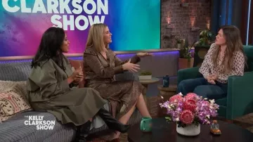 Tibi Tech Suiting Asymmetrical Skirt worn by Sheinelle Jones as seen in The Kelly Clarkson Show on March 11, 2026
