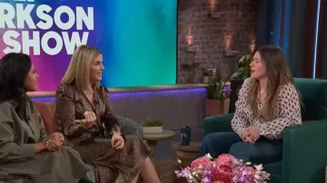 Falda de Veronica Beard Clover Corte al Bies de seda Blend Blend usada por Jenna Bush Hager, vista en The Kelly Clarkson Show el 11 de marzo de 2026