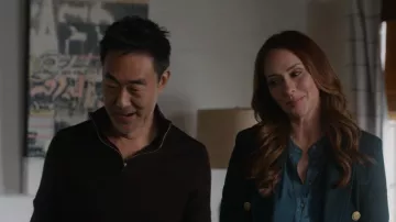 Camiseta Coralee de Veronica Beard llevada por Maddie Buckley (Jennifer Love Hewitt) vista en 9-1-1 (S09E12)
