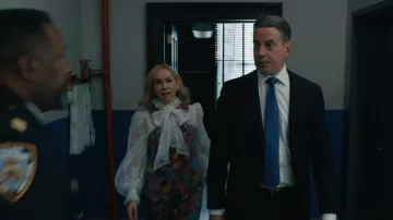 The Fold London Arezzo Silk Trousers worn by Elsbeth Tascioni (Carrie Preston) as seen in Elsbeth (S03E12)