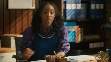 Akris Punto Color BLock Sweater Vest worn by Faith Mitchell (Iantha Richardson) as seen in Will Trent (S04E10)