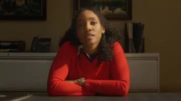 Jersey de lana merino en capas de Tory Burch usado por Faith Mitchell (Iantha Richardson) como se ve en Will Trent (S04E10)