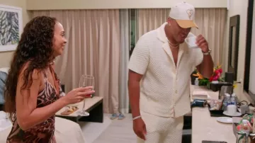 Logo Casablanca Casablanca Chemise en coton mixte texturé blanche portée par Scott Metcalfe comme vu dans Mariés à la médecine (S12E12)