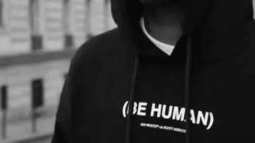 Off White x Kid Cudi Be Human Black Hoodie