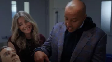 Veste à carreaux Emporio Armani G Line Regular Fit bicolore portée par Christopher Turk (Donald Faison) telle que vue dans Scrubs (S01E02)