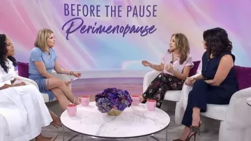 Saint Laurent Vendome Slingback Pump usado por Tamsen Fadal como se ve en Today with Jenna & Sheinelle el 12 de marzo de 2026