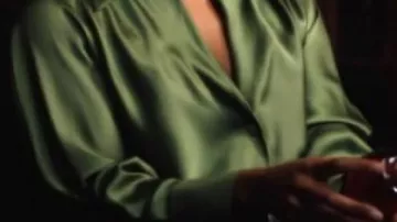 Green Silk Blouse worn by Anna Andrews (Tessa Thompson) in HIS & HERS
