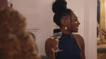 Elizabeth Locke 19K Amarillo Dorado Blanco Perlas Mabe usados por Venita Aspen como se ve en Southern Charm (S11E15)