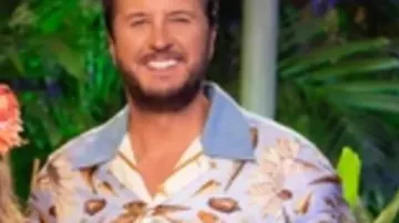 American Idol S24 Luke Bryan Camisa hawaiana de cuello vaquero de Luke Bryan en American Idol
