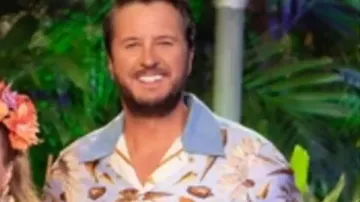 American Idol S24 Luke Bryan Denim Collar Hawaiian Shirt of Self - Judge (Luke Bryan) in American Idol
