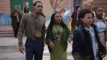 Raina Flamingo Buckle Belt worn by Janine Teagues (Quinta Brunson) as seen in Abbott Elementary (S05E15)
