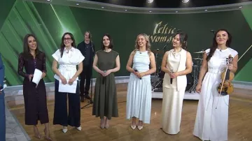 Falda de columna Vince Satin Bias usada por Muirgen O'Mahony vista en Today el 16 de marzo de 2026