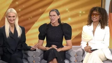 Carolina Herrera Puff Sleeve Metallic Tweed Sheath Dress worn by Jenna Lyons as seen in Today with Jenna & Sheinelle on March 16, 2026