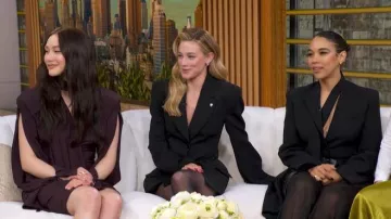 Mugler Long Sleeve Mini Dress worn by Lola Tung as seen in Good Morning America on March 12, 2026